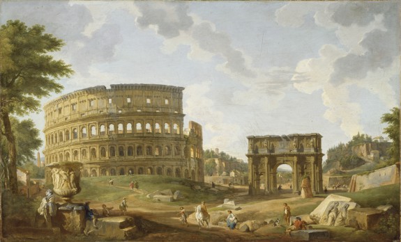A view of the colosseum